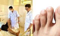 Gần đứt lìa bàn chân vì máy cắt cỏ, người đàn ông thoát 