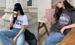 Công thức áo thun và quần jeans cứ mặc là trẻ trung