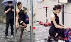 Bà mẹ diện trang phục gợi cảm đi đón con ở trường mẫu giáo khiến cộng đồng mạng tranh cãi kịch liệt