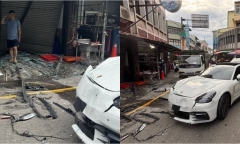 Nghi vợ ngoại tình với bạn cũ, người đàn ông lao xe vào loạt cửa hàng trên phố để tìm tình địch