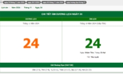 Hôm nay (24/11), có phải ngày đẹp không?