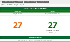 Hôm nay (27/11), có phải ngày đẹp không?