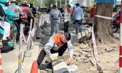 Hà Nội: Cắt xén vỉa hè, dải phân cách để giảm ùn tắc
