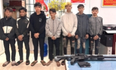 Vụ clip đuổi đánh nhau trên phố ở Nha Trang: Thu giữ khẩu súng nhựa