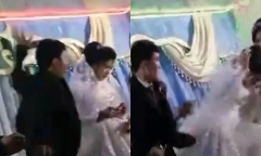 Cô dâu bị chú rể đánh ngay trên sân khấu hôn lễ vì 