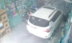 Video: Ô tô mất lái, lao thẳng vào cửa hàng thú cưng