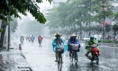 Cảnh báo mưa dông, mưa lớn cục bộ và mưa đá ở Bắc Bộ