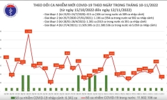 Tình hình dịch COVID-19 ngày 12/11: Thêm 277 ca mắc mới, bệnh nhân nặng tăng lên 68 ca