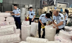 Phát hiện cơ sở sản xuất bỉm trẻ em và băng vệ sinh giả mạo nhiều nhãn hiệu nổi tiếng ở Thái Nguyên