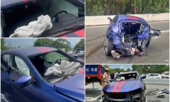 Vụ siêu xe Maserati lộn nhào kinh hoàng trên đại lộ TP.HCM: Người dân chứng kiến nói gì?