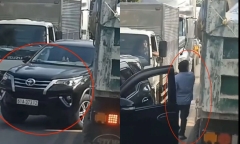 Xác minh vụ tài xế ô tô đi ngược chiều, dọa đánh người ở Bình Dương