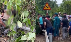 Những giây phút căng thẳng nghẹt thở giải cứu hai cô giáo bị đất đá vùi lấp