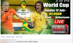 Dân mạng trổ tài dự đoán tỷ số trận Brazil đấu với Hà Lan
