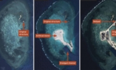 Trung Quốc ráo riết xây dựng đảo trái phép trên Biển Đông