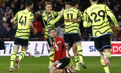 Arsenal trút mưa bàn thắng vào lưới Sheffield, bám sát ngôi đầu Ngoại hạng Anh