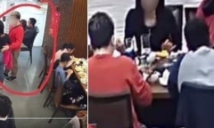 Người mẹ dẫn 2 con đi ăn buffet và hành động đáng