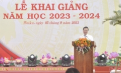 Chủ tịch nước Võ Văn Thưởng dự lễ khai giảng năm học mới tại Gia Lai