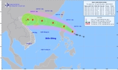 Áp thấp nhiệt đới mạnh lên thành bão Wipha, hướng về khu vực Biển Đông