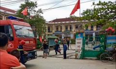 Rò rỉ khí gas gây cháy bếp ăn trường mầm non ở Thái Bình, hơn 200 cô trò phải sơ tán