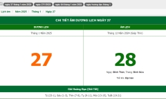 Hôm nay (27/1/2025), có phải ngày đẹp không?