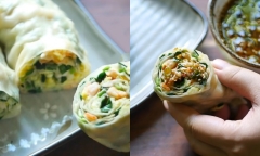 Món ngon mỗi ngày: Cách làm bánh cuốn nhân tôm hấp dai mềm, ăn cực cuốn