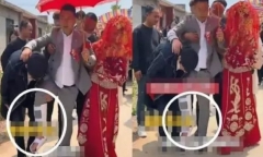 Hy hữu: Chú rể gãy chân trong ngày cưới vì trò đùa quá trớn của những người bạn