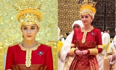 Cô dâu của Hoàng tử Brunei lộng lẫy trong lễ cưới