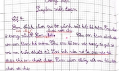 Bé trai viết văn kể thích chơi trò cảnh sát bắt trộm, biết lý do khiến ai cũng phải toát mồ hôi