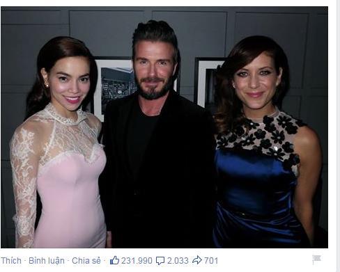 Ảnh David Beckham với Hồ Ngọc Hà nhận “bão” like