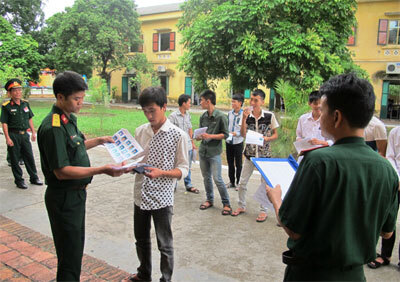 Tuyển sinh quân sự 2015: Thí sinh chỉ có một nguyện vọng 1