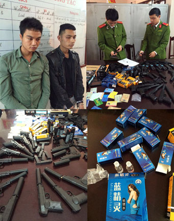 Bắt vụ buôn bán súng và... thuốc kích dục 