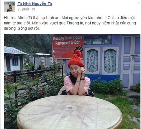 Phóng viên Việt Nam kẹt lại Nepal đã báo tin an toàn