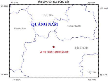 Liên tiếp xảy ra động đất tại Quảng Nam