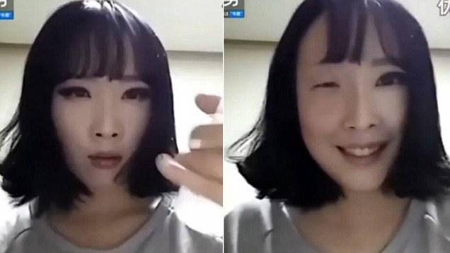 Sốc với bộ mặt thật của cô gái Hàn Quốc sau khi tẩy trang điểm