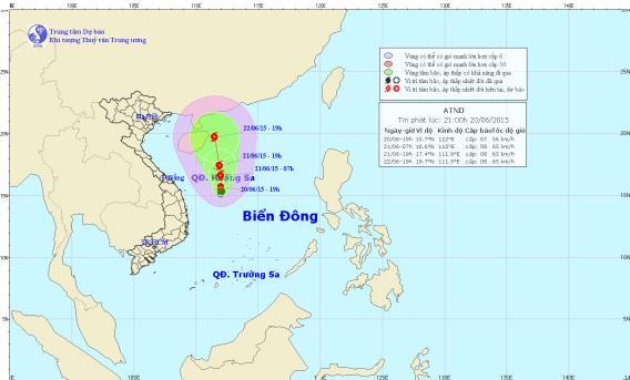 Áp thấp nhiệt đới trên biển Đông có khả năng mạnh lên thành bão