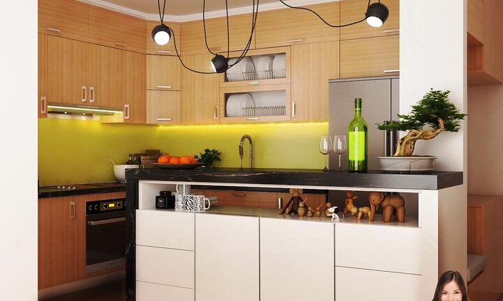3 thiết kế tủ bếp ấn tượng cho phòng bếp nhỏ