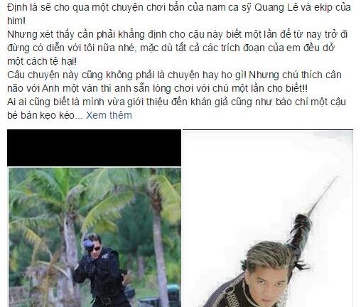 Quang Lê lên tiếng sau status 