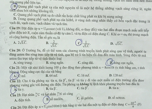 “Xem truyền hình ở Trường Sa” vào đề Vật Lý kỳ thi THPT quốc gia