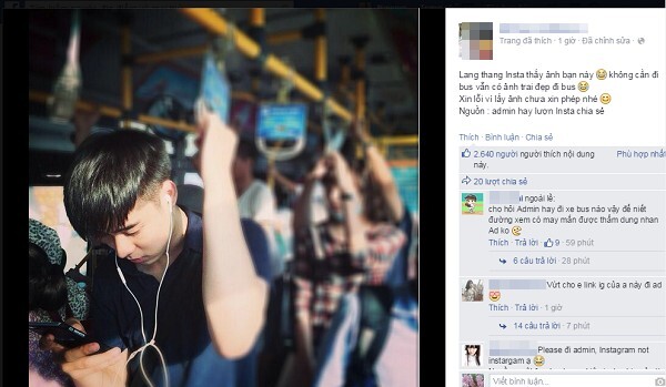 Nhiều cô gái “bấn loạn” vì anh chàng điển trai trên xe bus