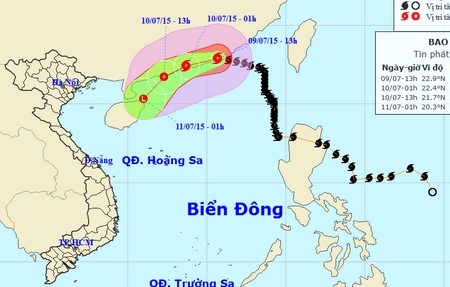 Cập nhật tin tức cơn bão số 2 trên Biển Đông