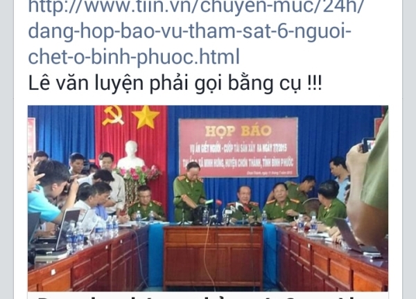 Nghi can thảm sát ở Bình Phước bị bắt, facebook cá nhân vẫn hoạt động