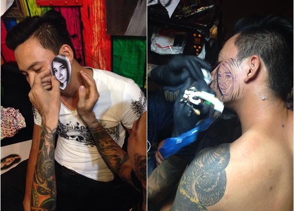 Chàng trai xăm hình vợ lên mặt gây sốt cộng đồng mạng