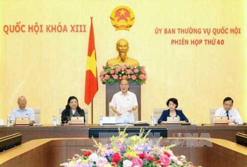 Khai mạc Phiên họp thứ 40, Ủy ban Thường vụ Quốc hội khóa XIII