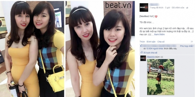 Dân mạng tranh luận về bức ảnh hai mẹ con hay hai chị em?