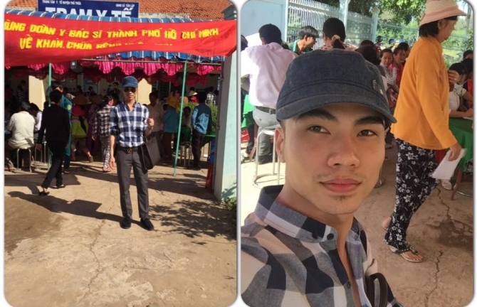 Kenny Sang về thăm bệnh nhân nghèo ở Long An