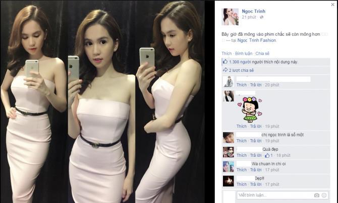 Ngọc Trinh khoe thân hình siêu mỏng