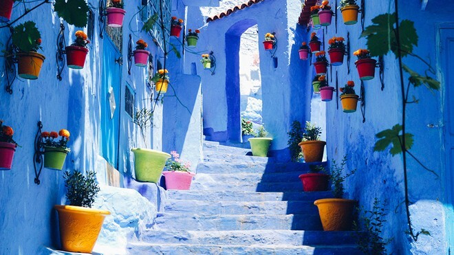 Thành phố màu trời - báu vật của Morocco
