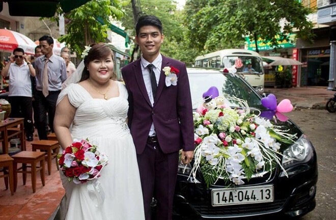 Chùm ảnh đám cưới của cặp đôi chênh nhau 30 kg tại Quảng Ninh