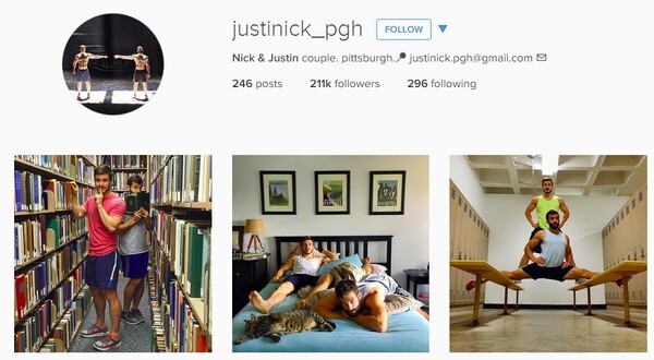 Cặp đôi đồng tính 6 múi khiến Instagram 