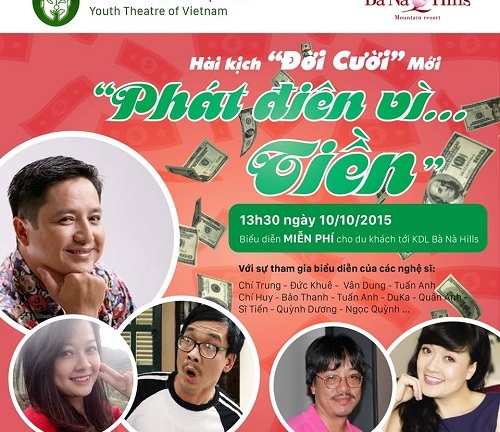 Tại Bà Nà Hills: Nghệ sỹ Chí Trung và Vân Dung cùng “phát điên vì tiền”